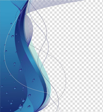 Blue wave illustration, Blue Graphic design Euclidean , blue wave transparent background PNG clipart