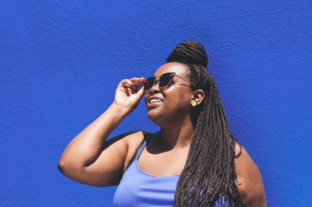 Blue Women's Summer Fashion In Sun