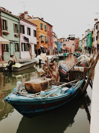 Blue Wooden Boat Blue Wooden Boat