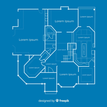 Blueprint sketch plan of a house Free Vector Blueprint sketch plan of a house Free Vector