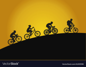 bmx bicycle silhouettes set