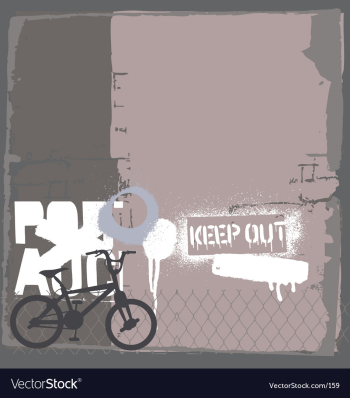 BMX bike on the wall vector image