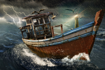 boat in storm - ClickZ