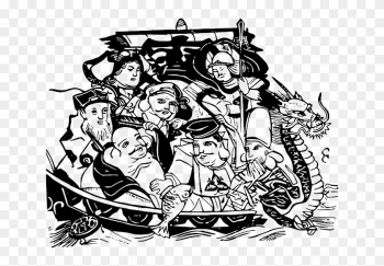 Boat People, Vikings, Japan, Shinto, Boat - 7 Lucky Gods Tattoo Boat People, Vikings, Japan, Shinto, Boat - 7 Lucky Gods Tattoo