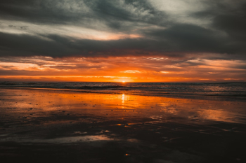 Body of Water during Sunset Body of Water during Sunset