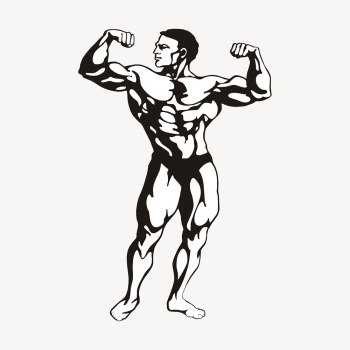 Bodybuilder posing clipart, sport illustration | Free Vector - rawpixel Bodybuilder posing clipart, sport illustration | Free Vector - rawpixel