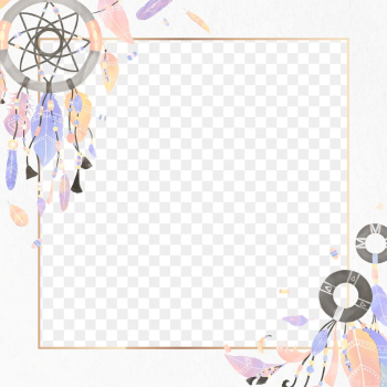 Bohemian dream catcher frame png Bohemian dream catcher frame png