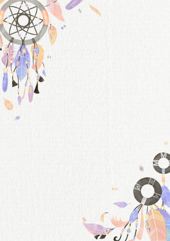 Boho dream catcher frame psd pastel watercolor Boho dream catcher frame psd pastel watercolor