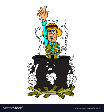 Boiled man vector image Boiled man vector image