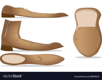 Bold brown classic leather men shoes vector image Bold brown classic leather men shoes vector image