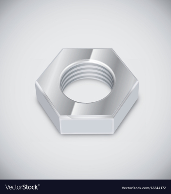 Bolt nut vector image Bolt nut vector image