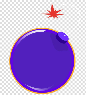 Bomb Land mine Gratis, Purple Flat bomb transparent background PNG clipart