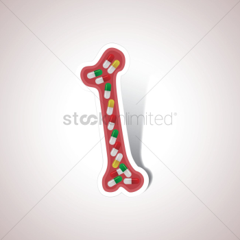 Bone filled with pills Bone filled with pills