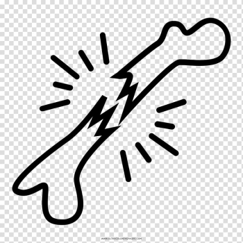 Bone fracture Drawing Coloring book Line art, Broken Bones transparent background PNG clipart