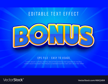 bonus prize editable text effect bonus prize editable text effect