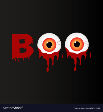 boo bloody eyes halloween lettering poster boo bloody eyes halloween lettering poster