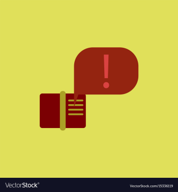 Book and explanation mark in talk cloud vector image Book and explanation mark in talk cloud vector image