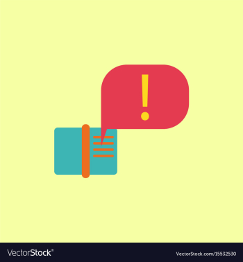 Book and explanation mark in talk cloud vector image Book and explanation mark in talk cloud vector image