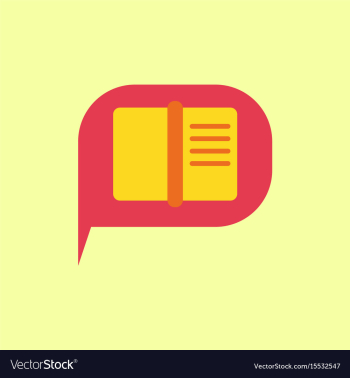 Book in talk cloud vector image
