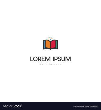Book magic learning creative business logo vector image Book magic learning creative business logo vector image