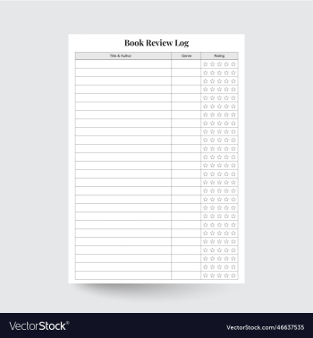 book review log book review log