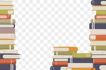 Book stack png border, cute | Free PNG - rawpixel