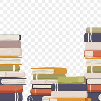 Book stack png border, cute | Free PNG - rawpixel