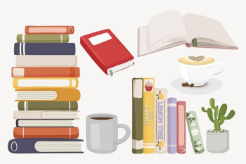 Books clipart, cute cartoon cartoon | Free PSD - rawpixel Books clipart, cute cartoon cartoon | Free PSD - rawpixel
