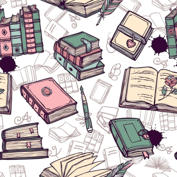 Books Seamless Pattern Books Seamless Pattern