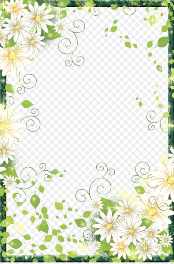 Border Flowers Picture frame Digital photo frame - Beautiful Flowers Border Frame 