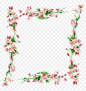 Border Flowers Rose Clip Art - Floral Border Clip Art
