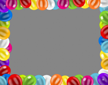 Border Frame with Balloons PNG Clip Art | Gallery Yopriceville ...