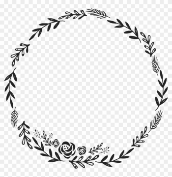 Border Frame Wreath Circle Round Fleaves Floralwreath - Floral Wreath Clipart Transparent Background