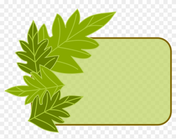 Border Green Leaves Frame Eco Png Image - Eco Frames