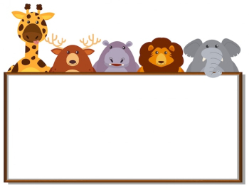Border template with wild animals Border template with wild animals