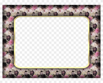 Borders And Fra - Black And Pink Floral Border