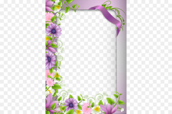 Borders and Frames Border Flowers Picture frame Clip art - Purple flowers border 