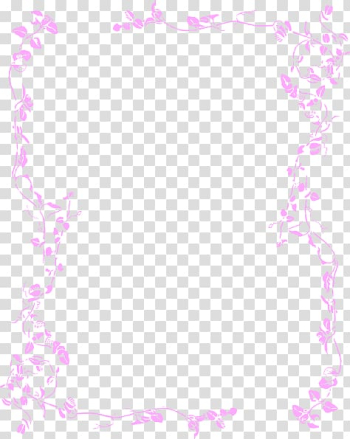 Borders and Frames Flower , Pink Borders transparent background PNG clipart