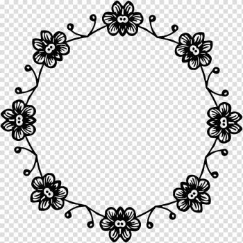 Borders and Frames Frames , circle flower transparent background PNG clipart