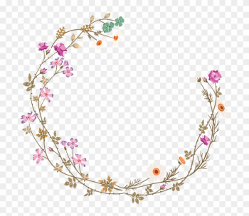 Borders And Frames Picture Frame Flower Clip Art - Flower Circle Border Png