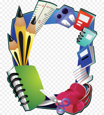 Borders and Frames Picture frame School - Cartoon school supplies 