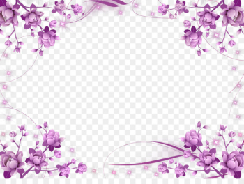 Borders and Frames Picture Frames Flower Purple Clip art - flower border 