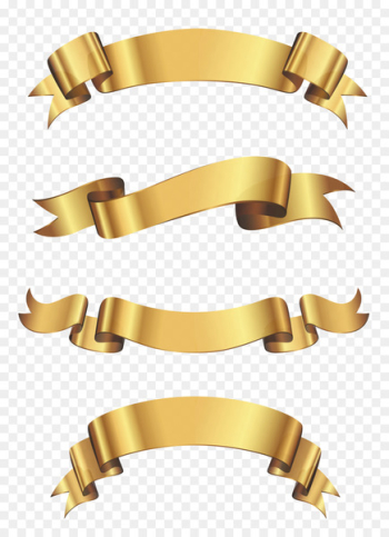 Borders and Frames Ribbon Gold Clip art - Gold Banner Cliparts 