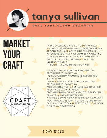 BOSS LADY SALON COACHING — CRAFT ACADEMY SALON BOSS LADY SALON COACHING — CRAFT ACADEMY SALON
