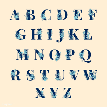 Botanical Alphabet capital letters vector set | Free stock vector - 532986 Botanical Alphabet capital letters vector set | Free stock vector - 532986