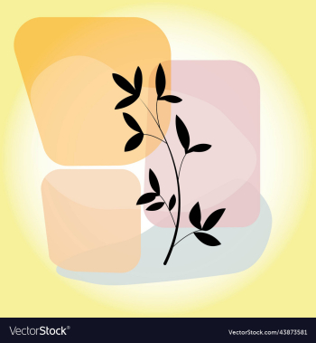 botanical banner with organic shapes leaves botanical banner with organic shapes leaves