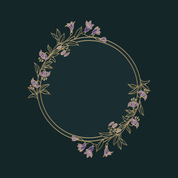 Botanical floral mockup illustration