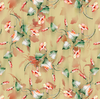 Botanical Floral Pattern on Soft Background Botanical Floral Pattern on Soft Background