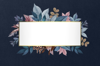 Botanical golden frame Free Psd