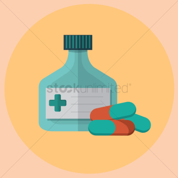 Bottle with capsules Bottle with capsules